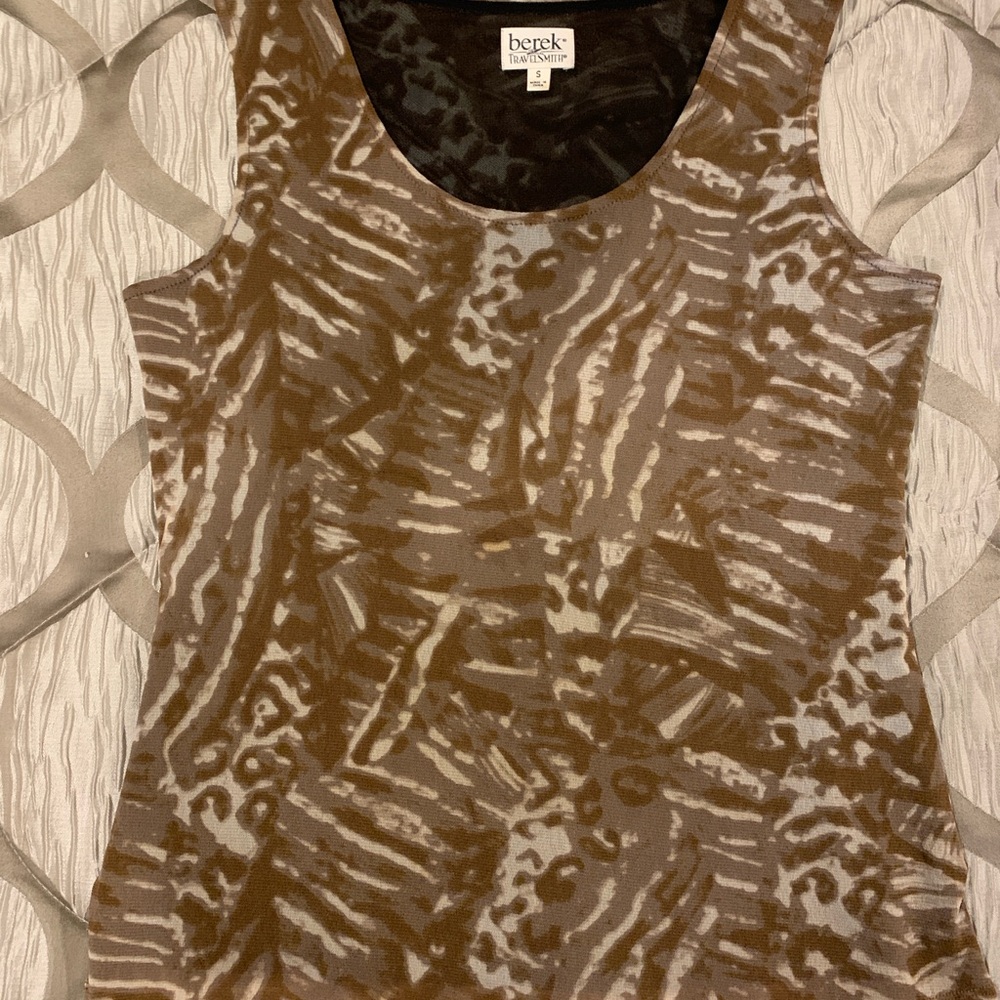 Berek Brown Fitted Sleeveless Tank Top